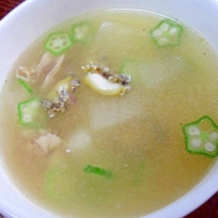 夏の滋養食☆　冬瓜とアワビの中華風スープ